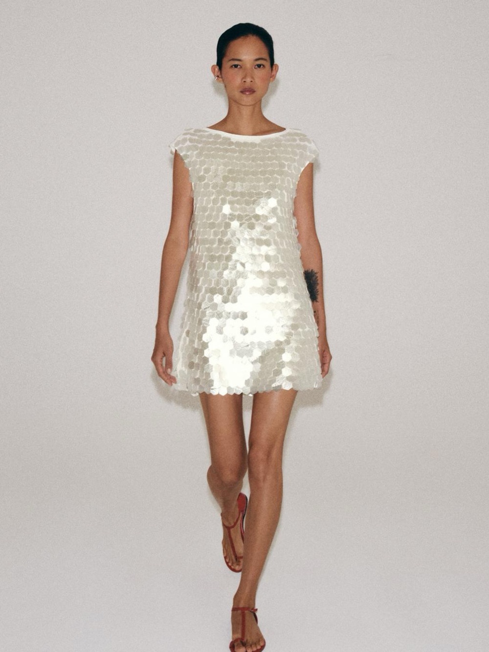 Zara ZW COLLECTION SEQUIN MINI DRESS - Picture 2 of 8